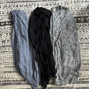 Bundle of Three Cardigans - Blue, Black, and Gray
